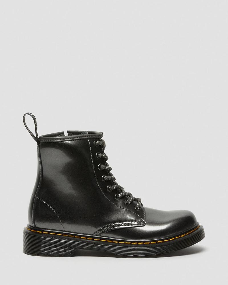 Dr Martens Junior 1460 Metallic Veterlaarzen Kinderen Grijs | NL 140EBC